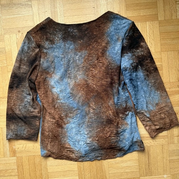 Unknown | women's small Tie-Dye Brown and Blue Long Sleeve Top - Picture 3 of 3